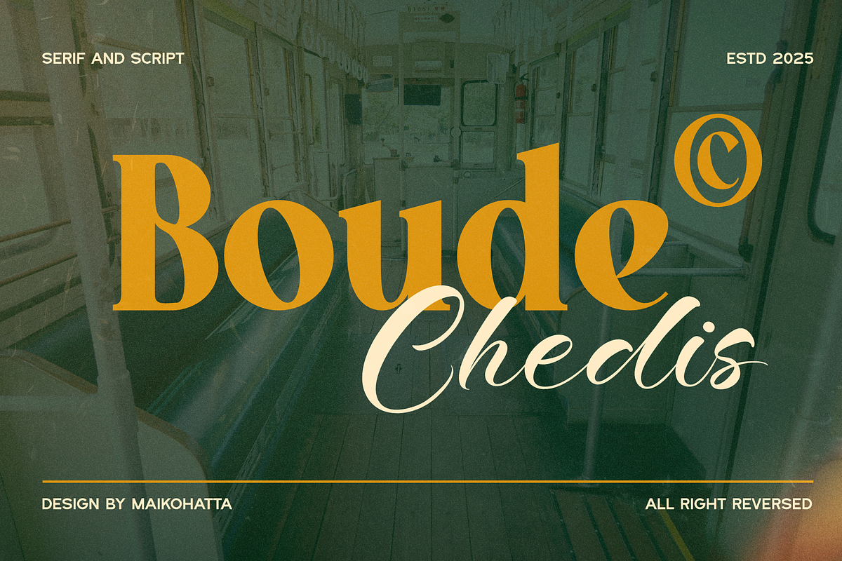 Boude Chedis - Font Duo Typeface, a Serif Font by MaikoHatta (Photo 1 of 10)