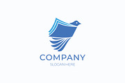 Book logo with bird illustration, a Branding & Logo Template by Medianeka (Thumbnail 2 of 3)
