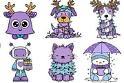 Quirky Christmas Clipart, an Illustration by DreamArtGraphic (Thumbnail 2 of 4)