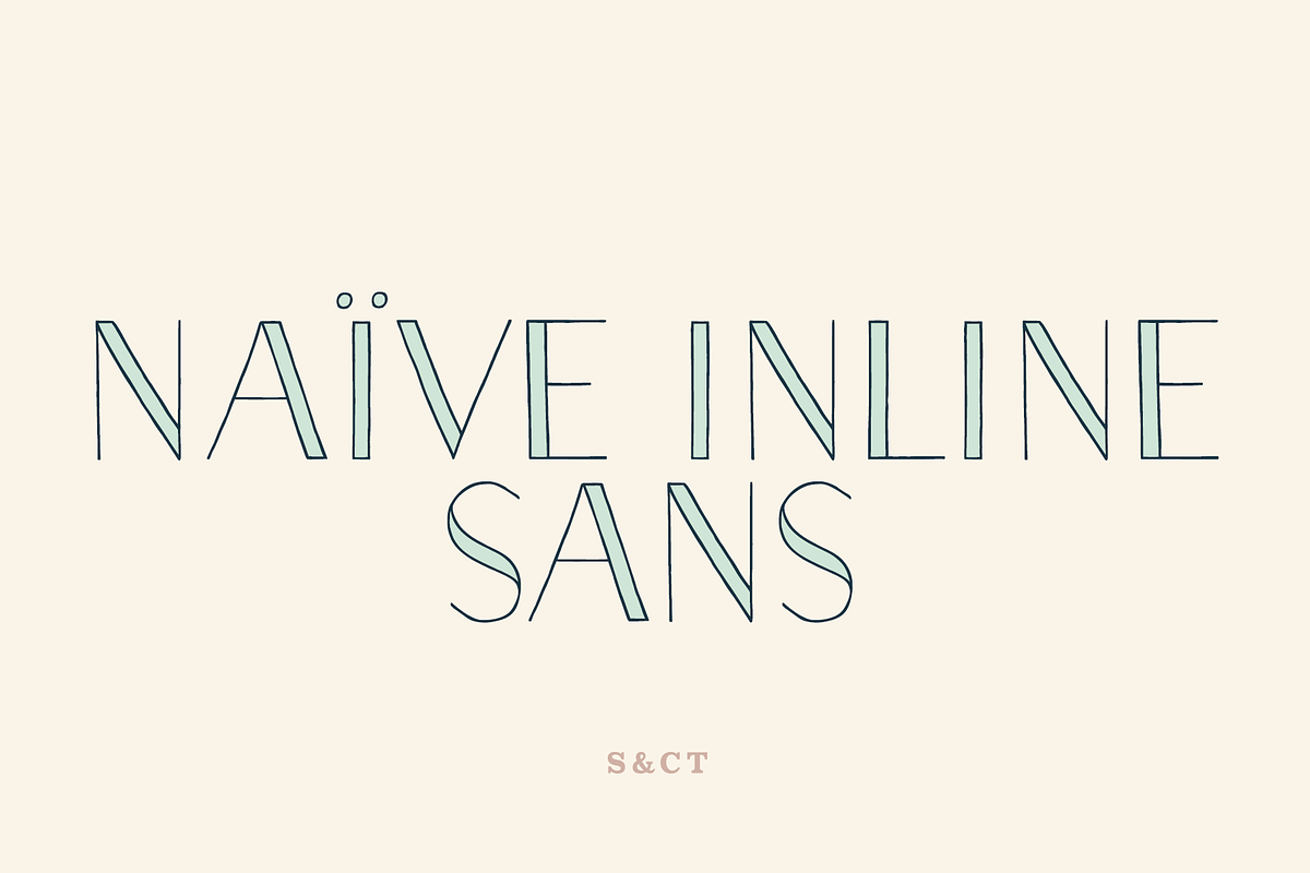 Naive Inline Sans Font Collection