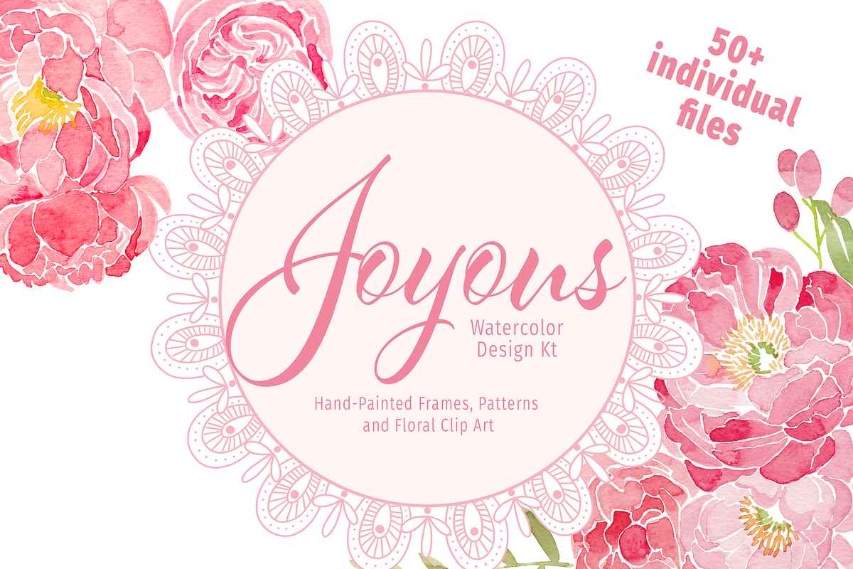 Joyous Watercolor Design Kit, an Illustration by Si Design Loft (Photo 1 of 5)