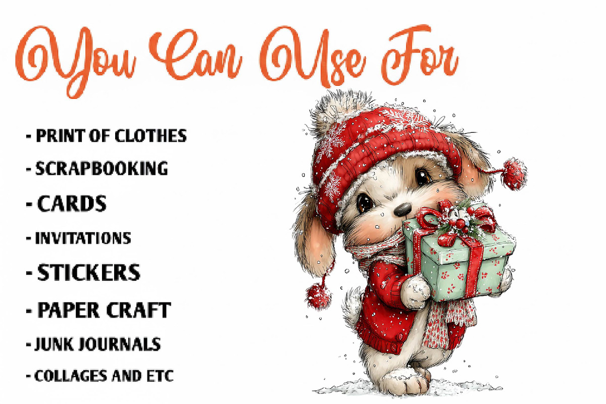 Fun Christmas Animals Kids Clipart, a Seasonal Illustration by CreationArt (Photo 5 of 7)