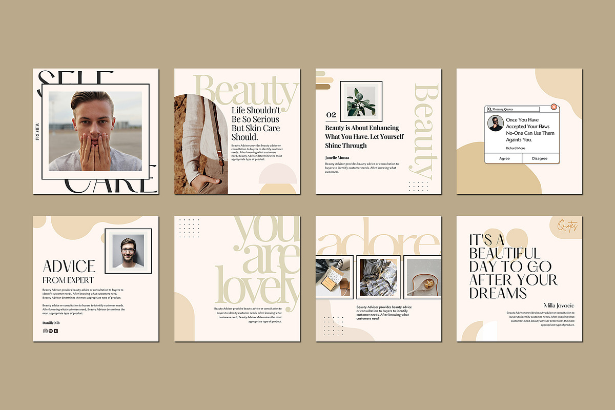Insta Beauty Series Canva, a Social Media Template by Analogi Studio (Photo 4 of 28)