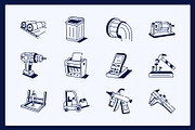 Animated Factory Drawing, an Outline Icon by Vectors Market (Thumbnail 3 of 5)