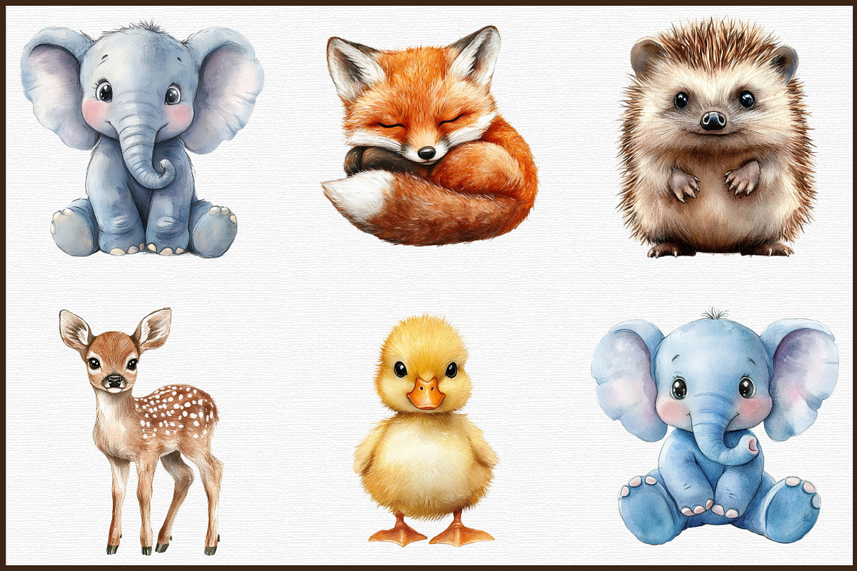 Nursery Animals Clipart, an Illustration by Sublimation Artist (Photo 3 of 6)