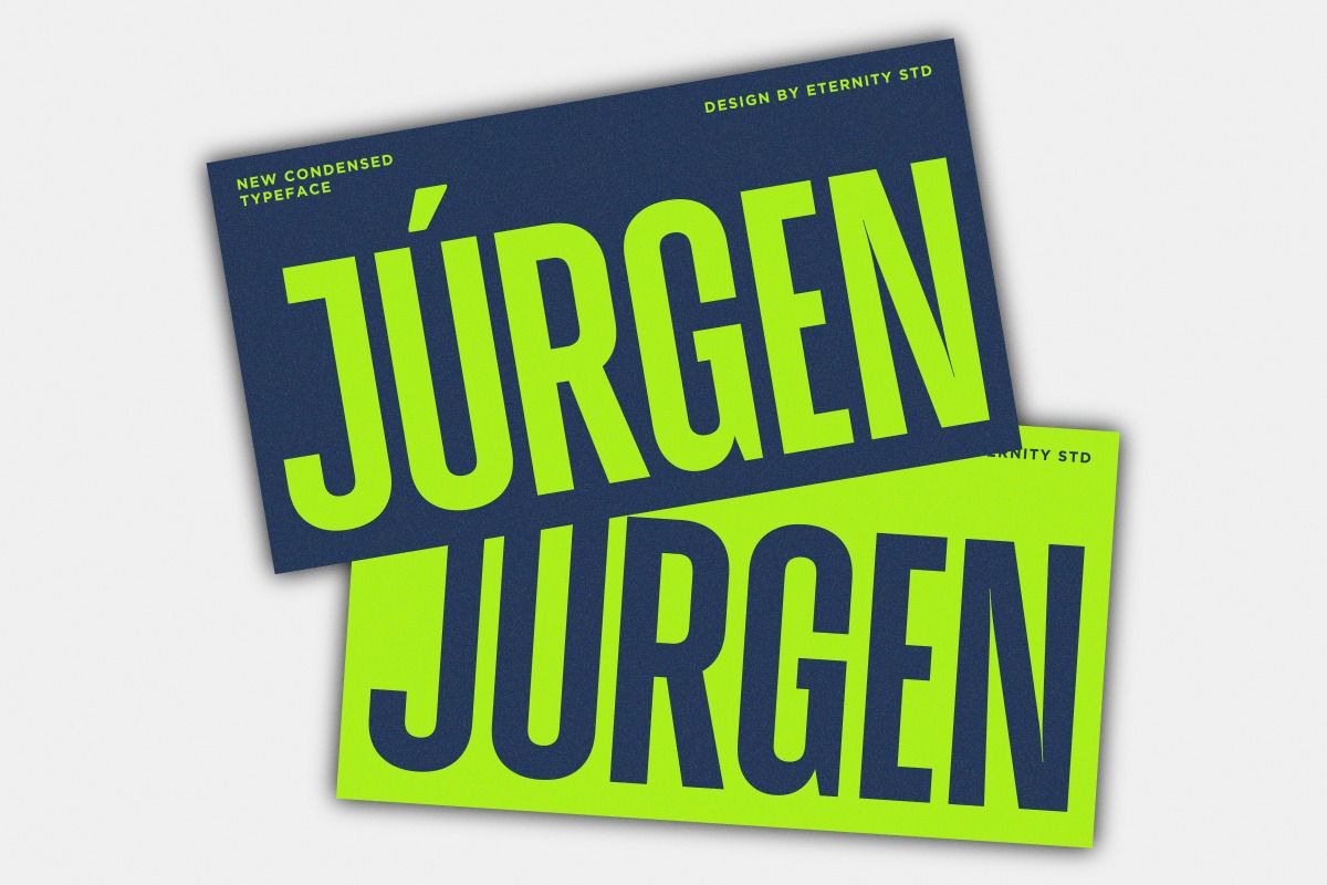 ET Jurgen -New Modern Condensed Font, a Sans Serif Font by Eternity Studio (Photo 4 of 12)