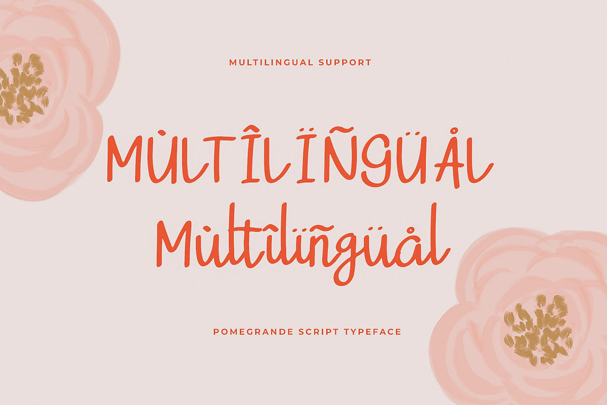 Pomegrande Script Typeface, a Script Font by Dawnside Graphic (Photo 7 of 13)