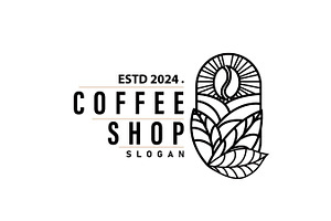 Simple Caffeine Drink Coffee Logo