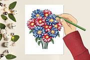 Fireworks 4th of July Watercolor Cli, an Illustration by SVGArt (Thumbnail 8 of 9)