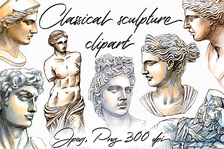Classical sculpture sketch markers