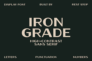 Iron Grade - Display Font