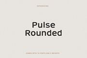 Pulse Rounded - A Modern Typeface, a Sans Serif Font by Cassandra Cappello (Thumbnail 1 of 10)