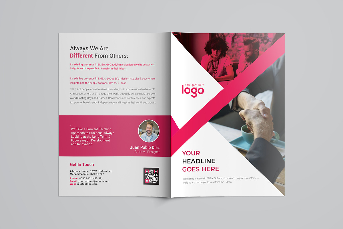 Corporate Bifold Brochure, a Brochure Template by ZAAS (Photo 8 of 8)