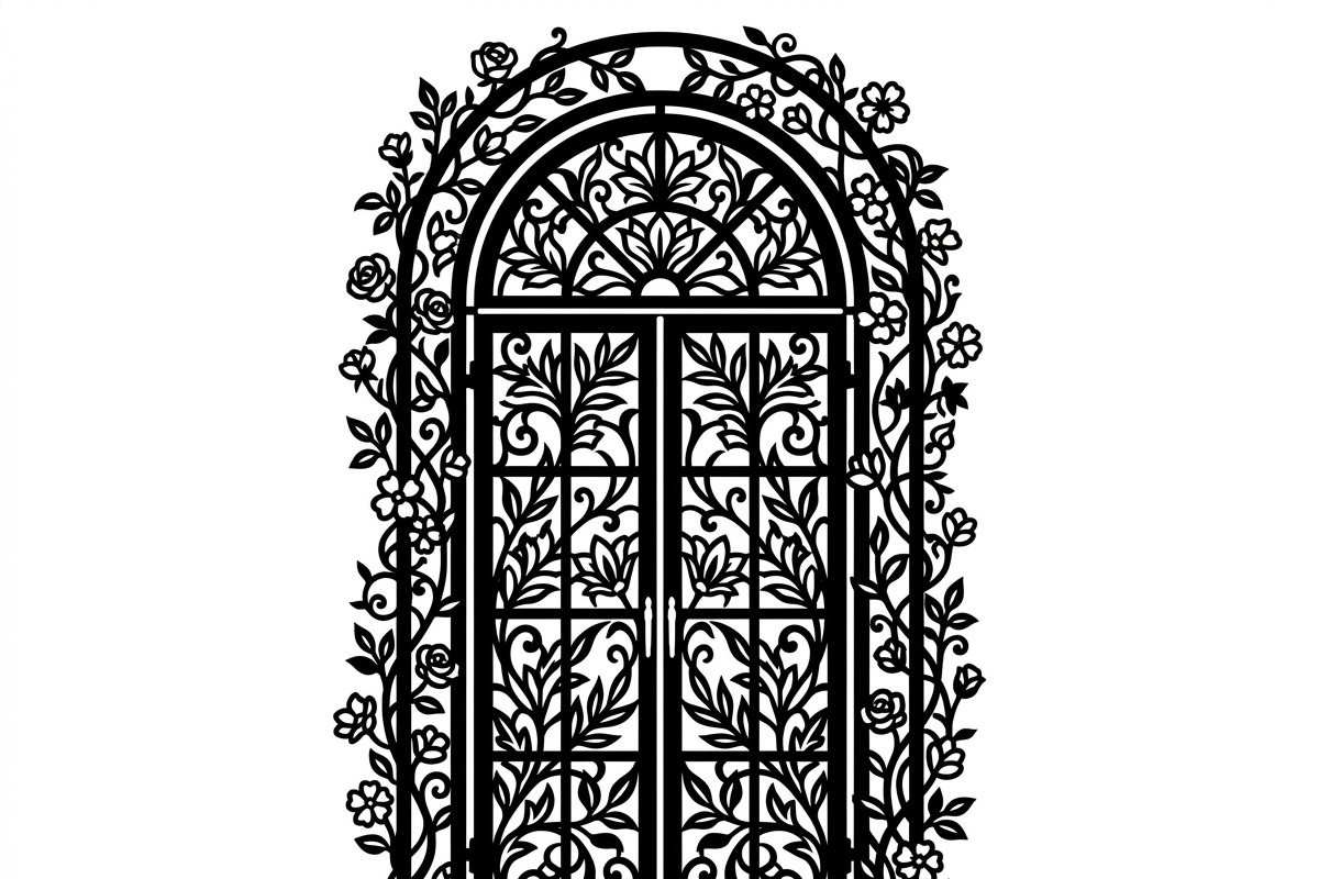 50 Floral French Window Ornament, a Decorative Illustration by Amazin_art (Photo 11 of 44)