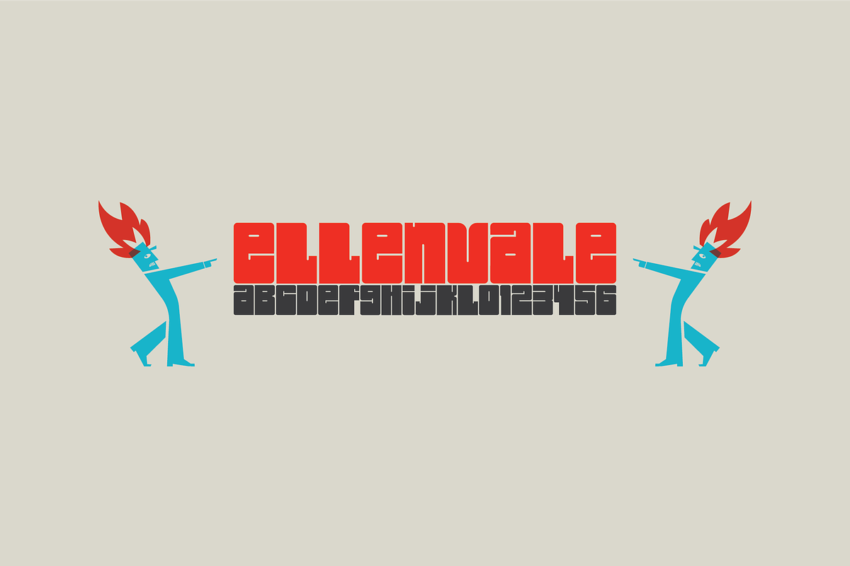 Ellenvale | Retro Display Font, a Sans Serif Font by Bend Industries (Photo 5 of 5)