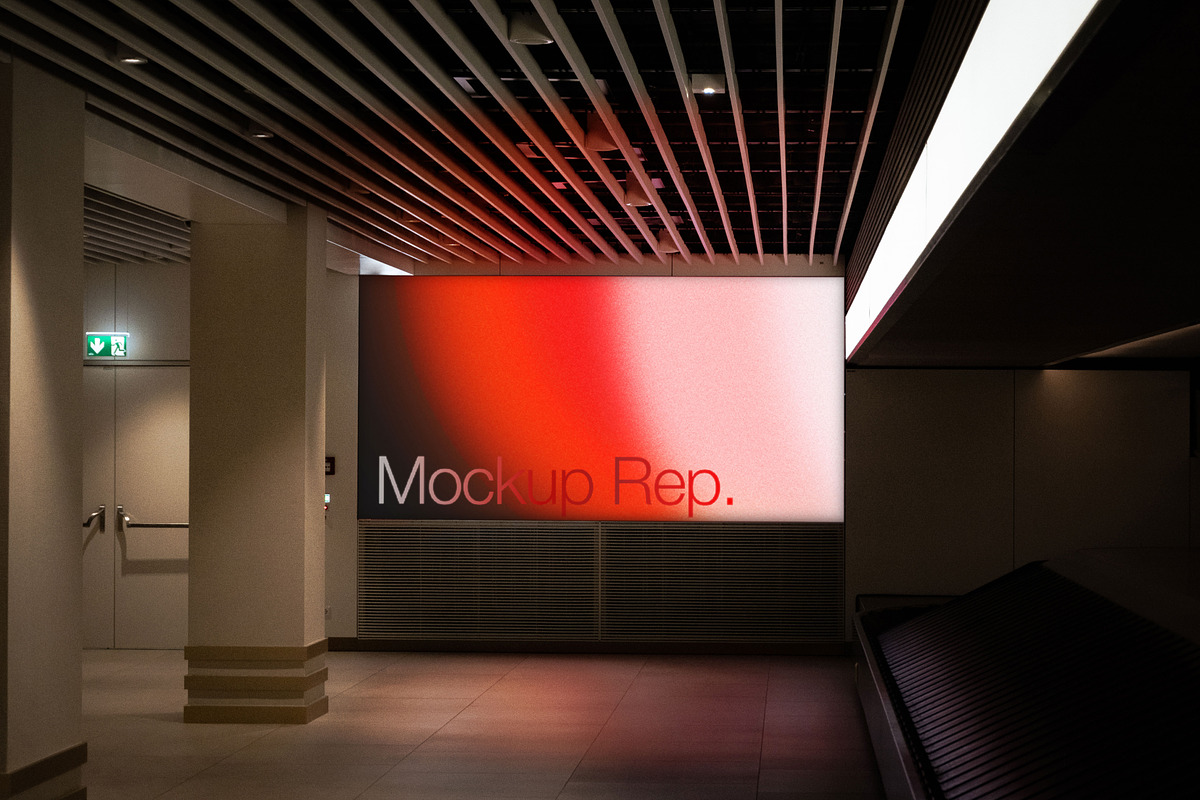 Billboard Screen Mockup 004, an Advertising Mockup by Burmess (Photo 1 of 7)