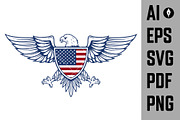 Set of the USA labels with eagles AI, a Branding & Logo Template by Vectorhight (Thumbnail 4 of 8)