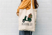 Delivering Joy Scooter PNG Art, a Seasonal Illustration by CrexoraLab (Thumbnail 4 of 4)
