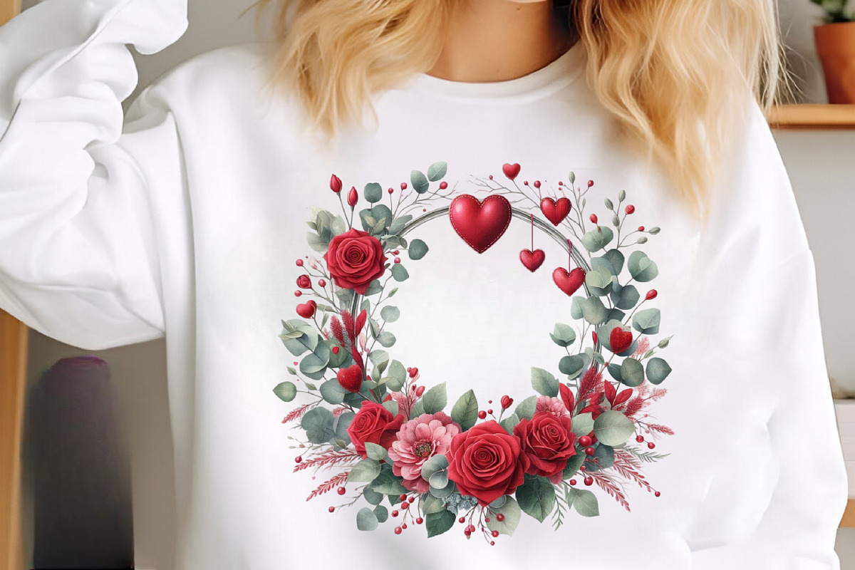Valentines Watercolor Heart Border, an Illustration by SinaCreation (Photo 8 of 11)