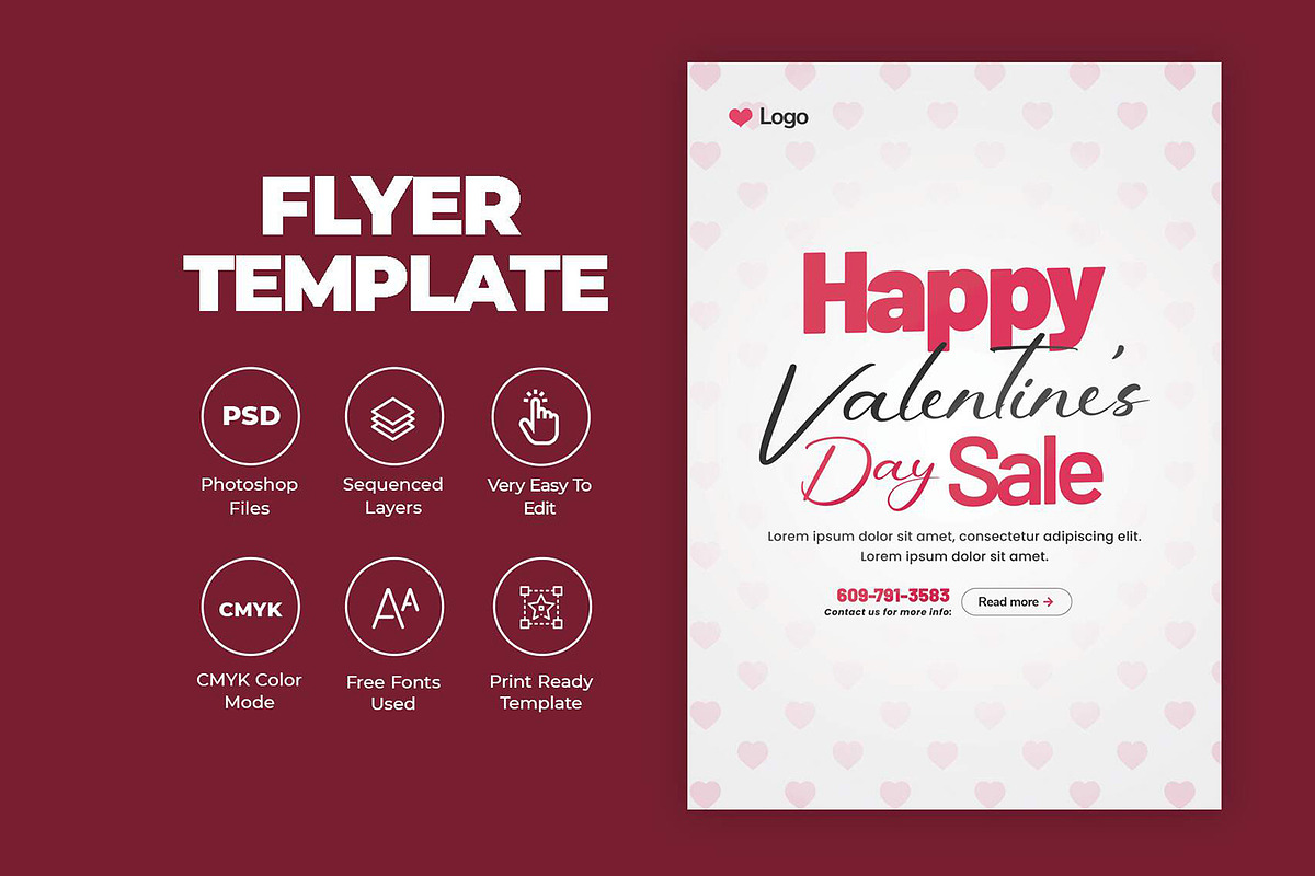 Valentine's Day Flyers Bundle, a Flyer Template by Saman Osama (Photo 4 of 7)