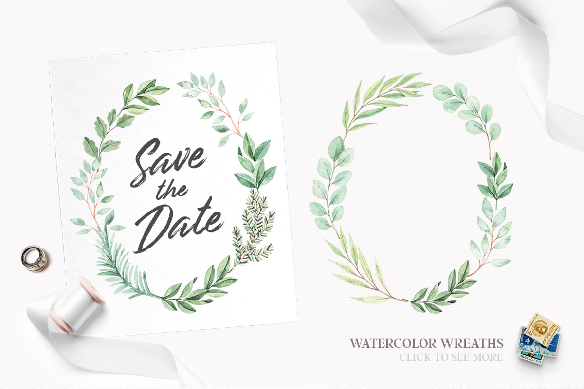 Elegant eucalyptus & fir branches, a Decorative Illustration by Kate Macate (Photo 3 of 6)