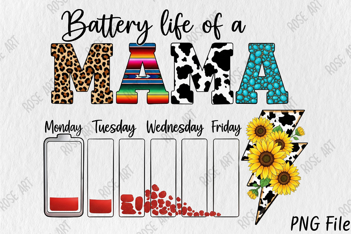 Battery life of a Mama png, an Education Illustration by Rose Art (Photo 1 of 4)