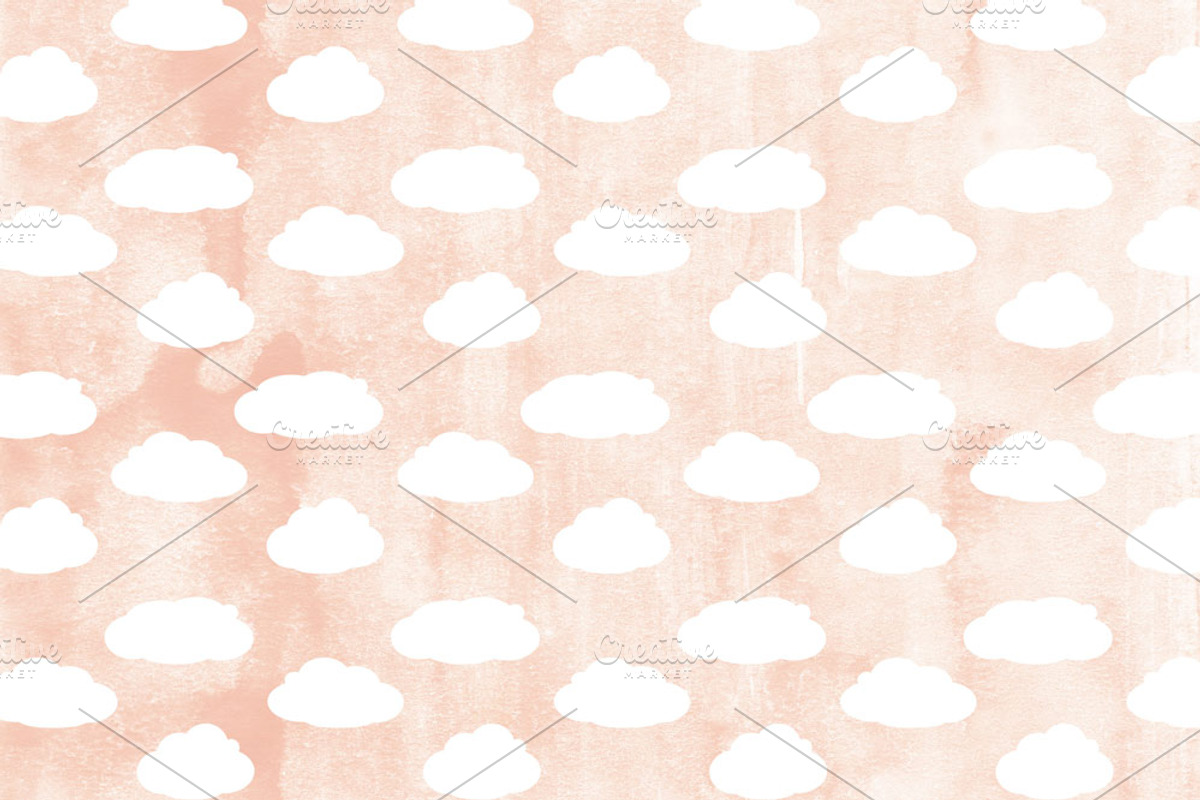 Gentle Rain Watercolor Digital Paper preview 3