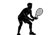 A dynamic Tennis Player Silhouettes, an Illustration by Amazin_art (Thumbnail 14 of 31)