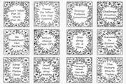 Floral Motivational Coloring Pages, a Print Template by Lamia Emad (Thumbnail 2 of 4)