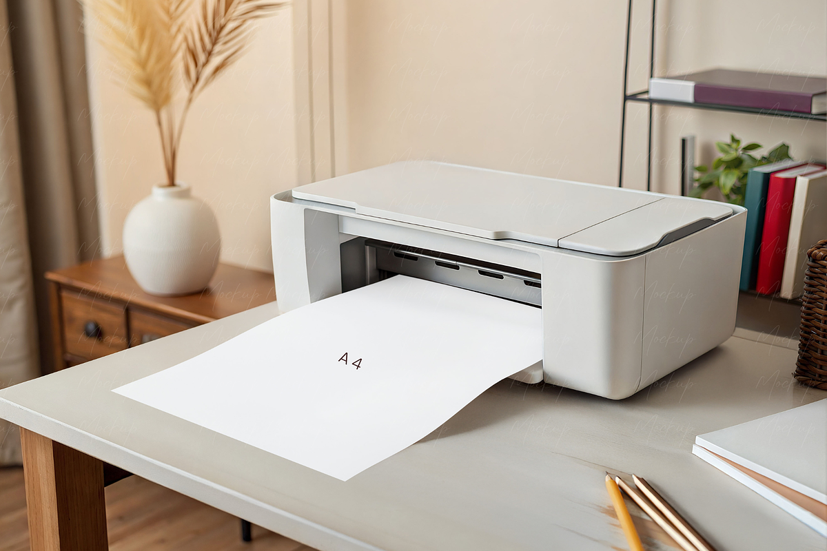 Home Office Printer Paper Mockup Set, a Product Mockup by TatiMockup (Photo 2 of 5)
