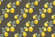Watercolor lemons patterns, a Pattern Graphic by Lembrik's Artworks (Thumbnail 4 of 5)