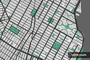 New York Map – Regular / Mint, an Illustration by MetroMaps (Thumbnail 2 of 3)