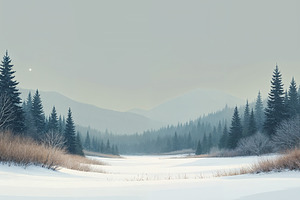 Nature Winter Landscape, a Nature Photo by h.utomo