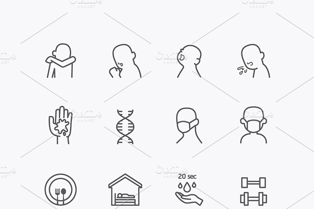 corona covid virus Bundle set, a Healthcare Illustration by Feelplus Creator (Photo 15 of 19)