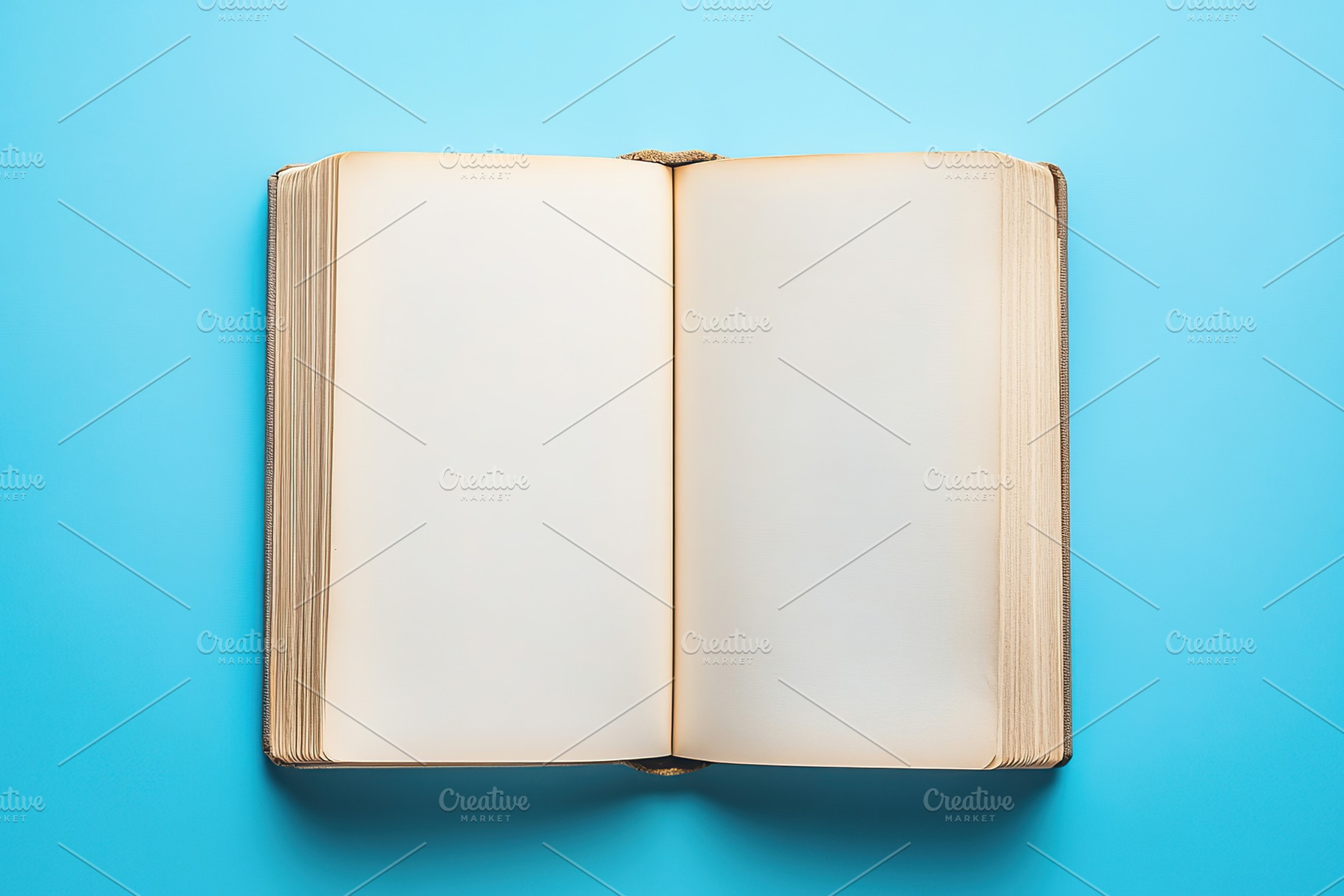 New blank book ready for thoughts and creativity on a blue background, a Background Photo by AlyaAnd