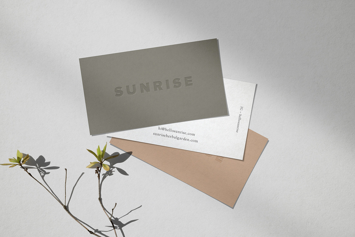 SUNRISE - Letterpress Cards Mockup, a Product Mockup by Cuoco (Photo 6 of 8)