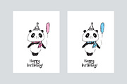 Hand drawn cute pandas, an Animal Illustration by Tkoko vectors & patterns (Thumbnail 4 of 6)