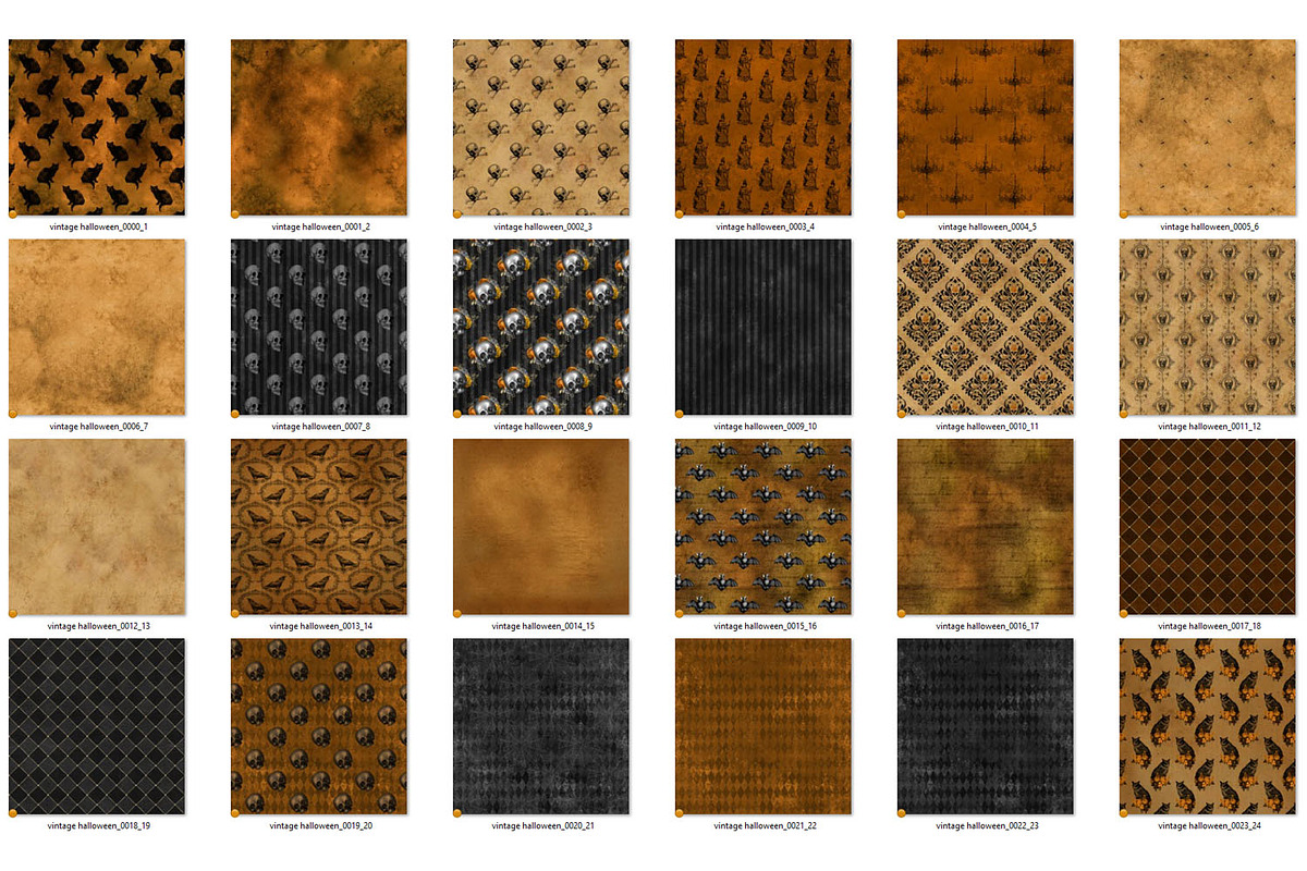 Vintage Halloween Digital Paper, a Texture Graphic by Digital Curio