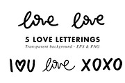 Valentines Bundle Hearts & Lettering, an Object Graphic by Heartmade by Claudia (Thumbnail 7 of 11)