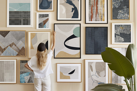 Simple Abstract Painting Art Poster, a Wallpaper Graphic by Muzi pear studio