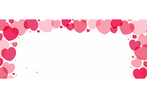 Red, pink hearts Valentines day, an Illustration by sceptical cactus