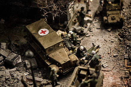 The end of the war containing war, injury, and medic