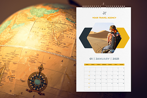 Travel Calendar 2021 Template