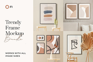 Trendy Frame Mockup Template Bundle