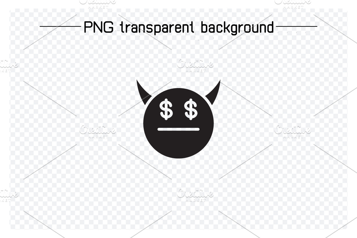 Moody and Cute Devil Emoji Set, a Solid Icon by Designfour (Photo 4 of 7)