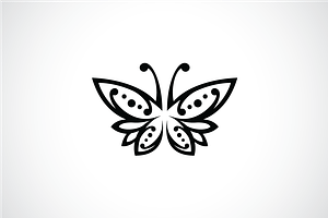 Butterfly Crest Logo Template