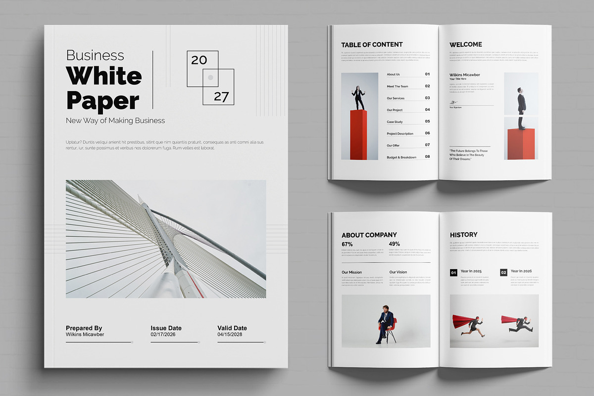 White Paper Design Layout, a Print Template by MightyDesign (Photo 1 of 6)