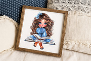 Quirky Cute Little Girl Clipart, an Illustration by Libby Wishes (Thumbnail 6 of 7)