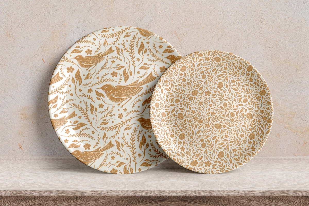 Songbirds and Floral patterns, a Pattern Graphic by Piñata (Photo 5 of 8)