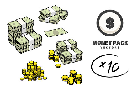 Money pack vectors